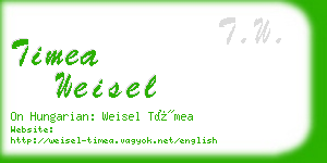 timea weisel business card